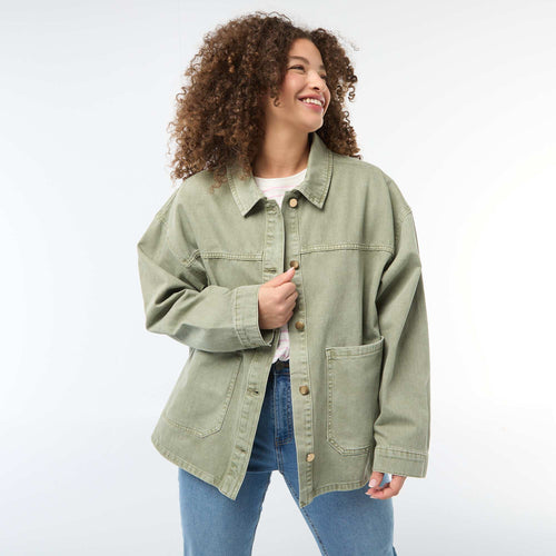 Surchemise en twill avec 2 poches plaquées