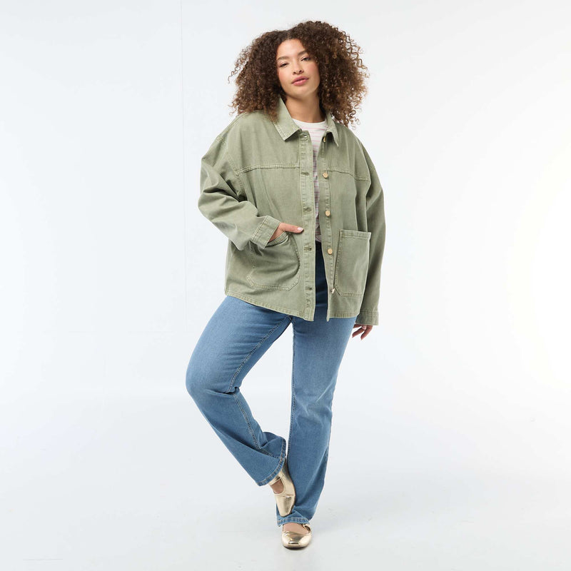 Surchemise en twill avec 2 poches plaquées