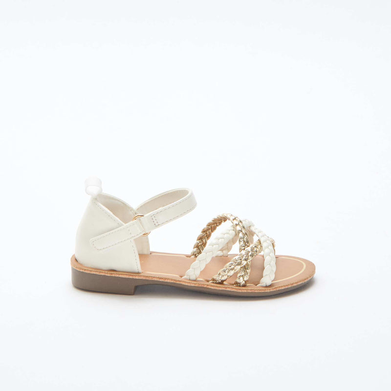 Sandales à multiples brides tressées