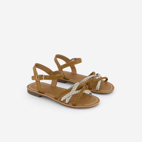 Sandales à multiples brides tressées