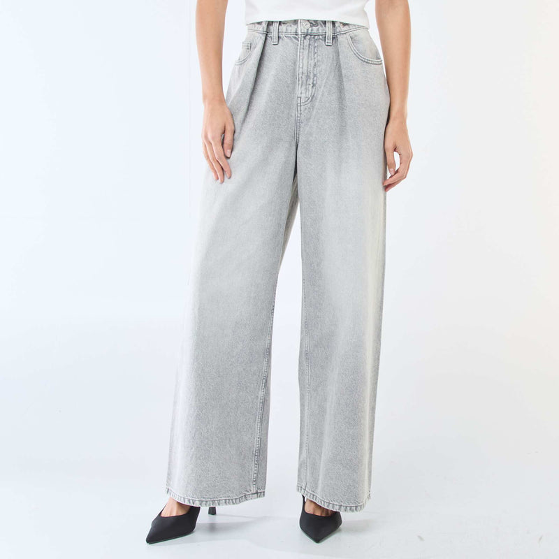 Jean wide leg taille haute