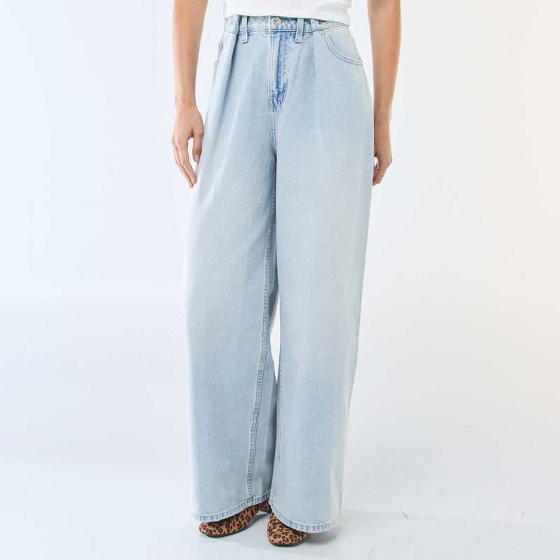 Jean wide leg taille haute
