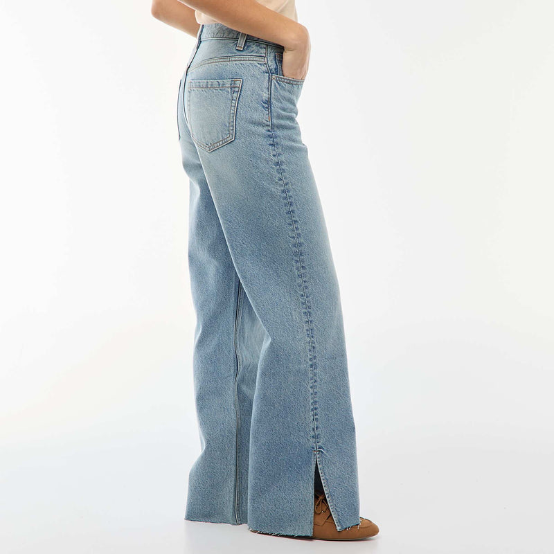 Jean taille haute coupe flare/bootcut
