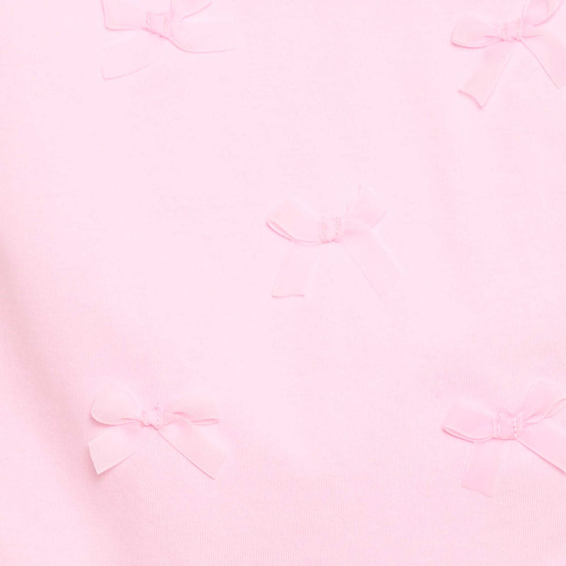 T-shirt en jersey manches courtes avec nœuds fantaisies