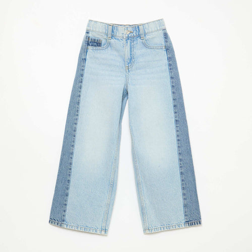 Pantalon wide leg fit / coupe large à 2 teintes