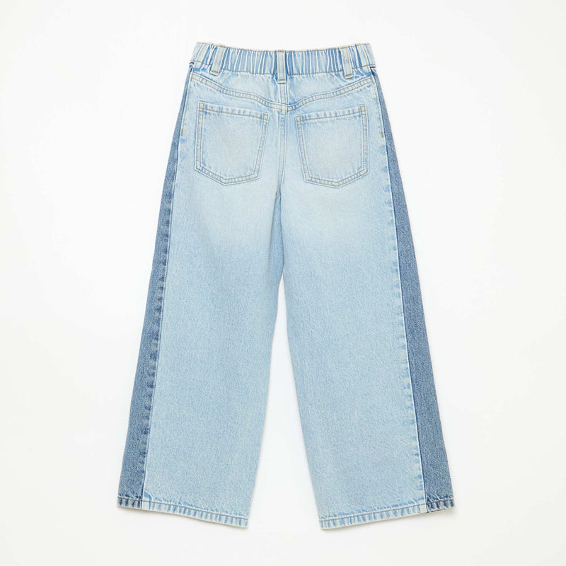 Pantalon wide leg fit / coupe large à 2 teintes