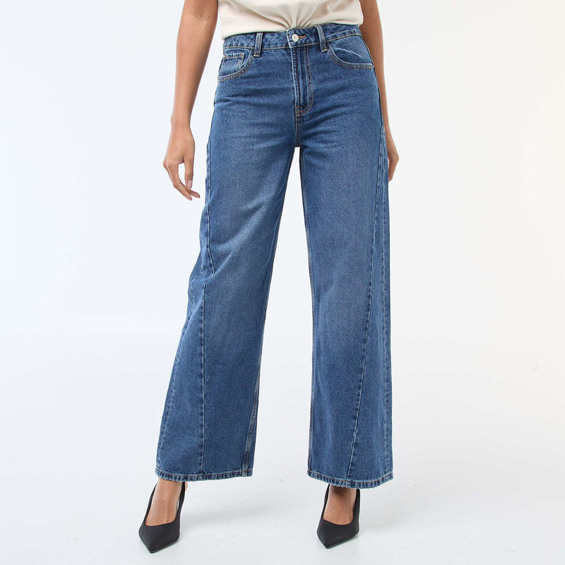 Jean taille haute coupe large / wide leg