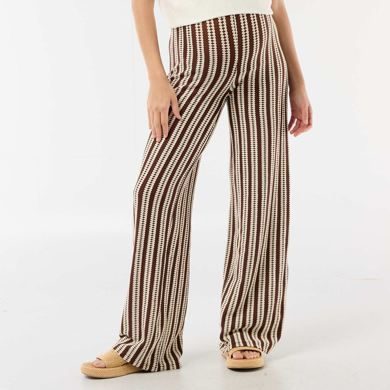 Pantalon de maternité en maille rayé