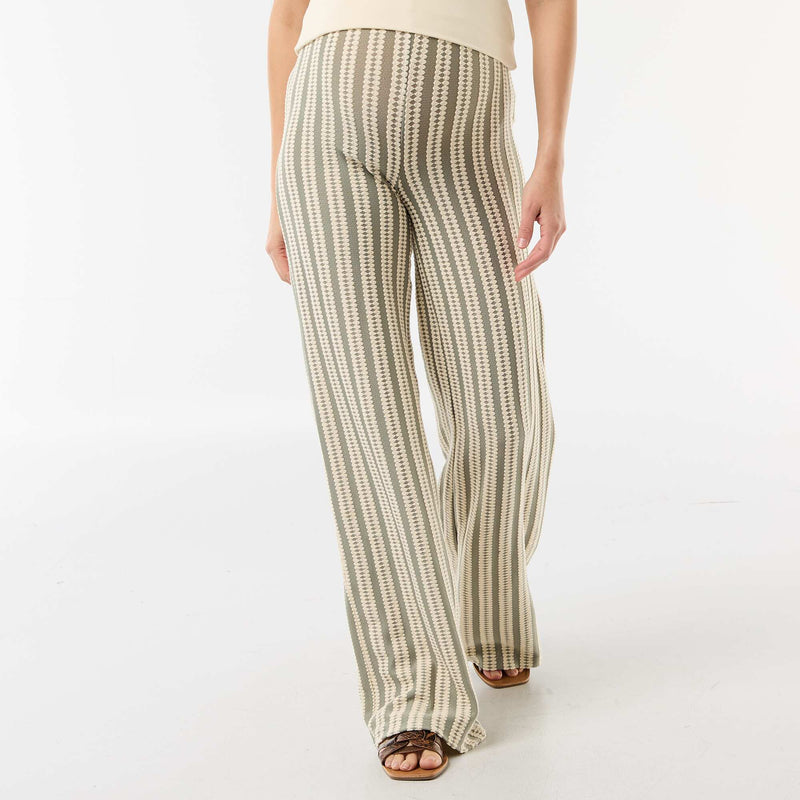 Pantalon de maternité en maille rayé