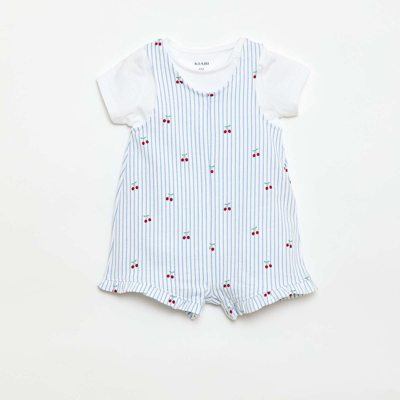 Ensemble 2 pièces T-shirt + combishort