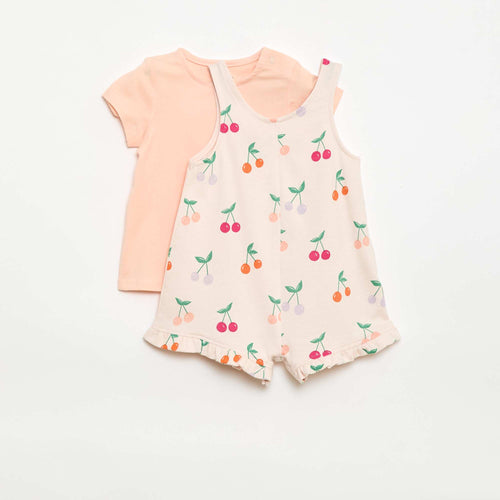 Ensemble 2 pièces T-shirt + combishort