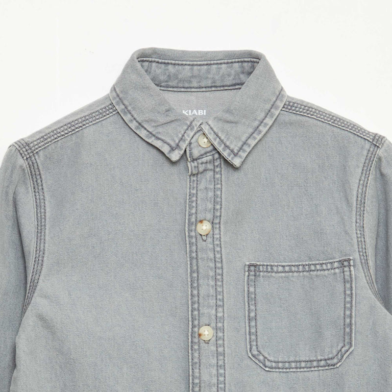 Chemise en jean avec poche poitrine