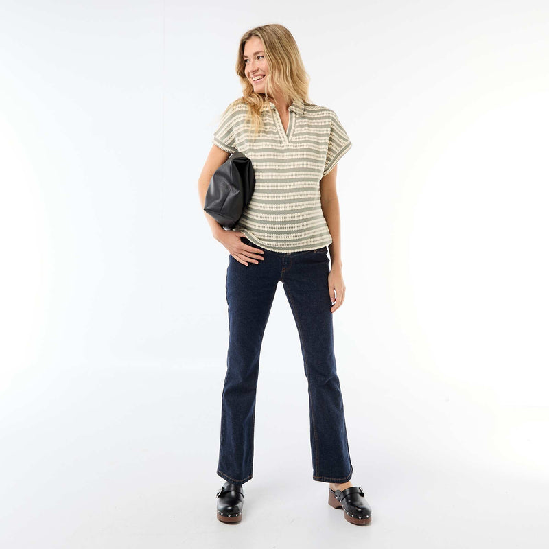 T-shirt forme polo coloré