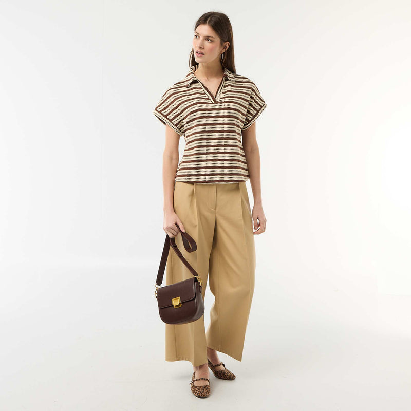 T-shirt forme polo coloré