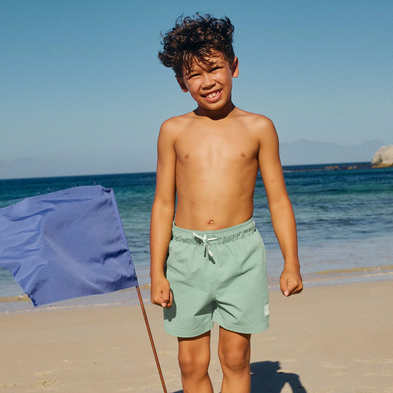 Bermuda de bain effet gaufré