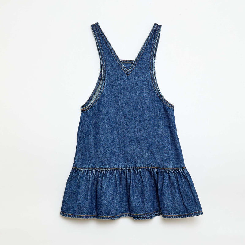 Robe salopette courte en jean
