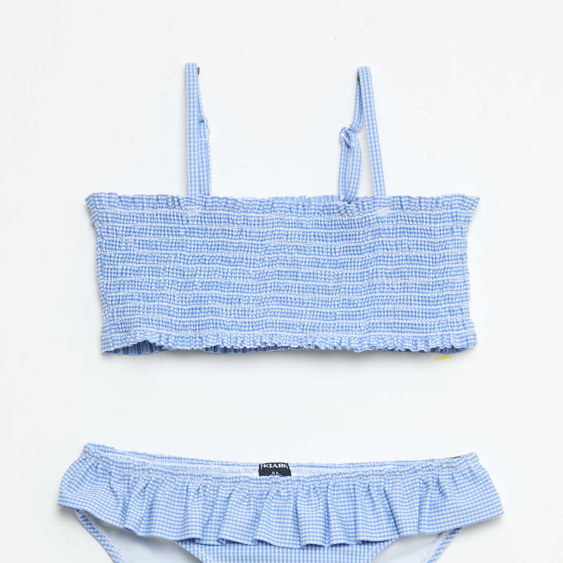 Maillot de bain à motif + volants - 2 pièces