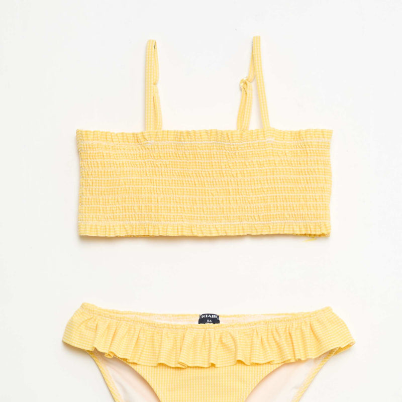 Maillot de bain à motif + volants - 2 pièces