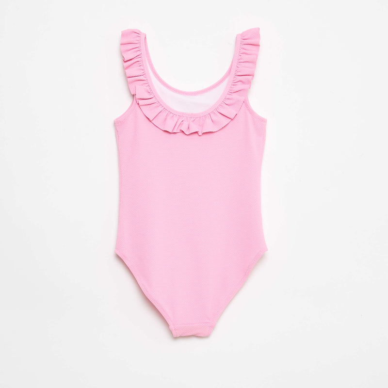 Maillot de bain volanté uni