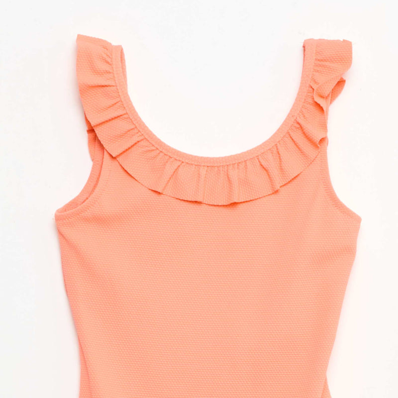 Maillot de bain volanté uni