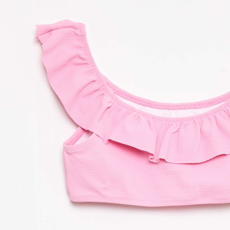 Maillot de bain volanté en maille - 2 pièces