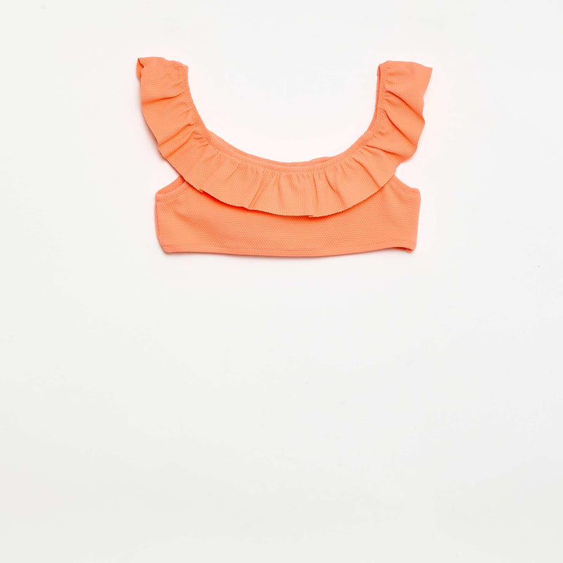 Maillot de bain volanté en maille - 2 pièces