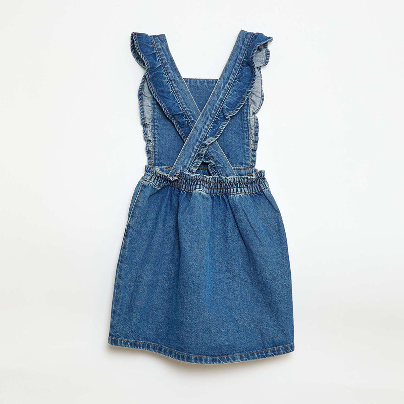 Salopette en jean avec volants