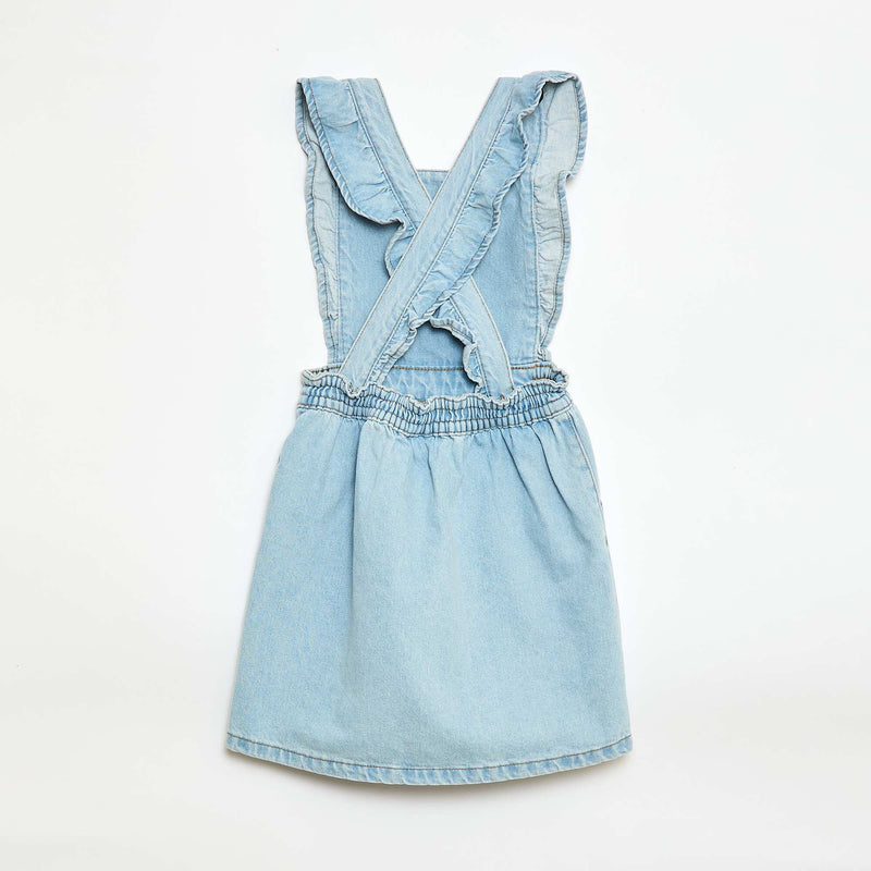 Salopette en jean avec volants