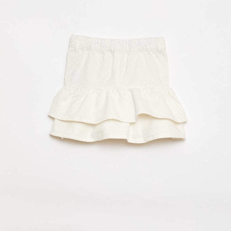 Jupe en denim avec volants