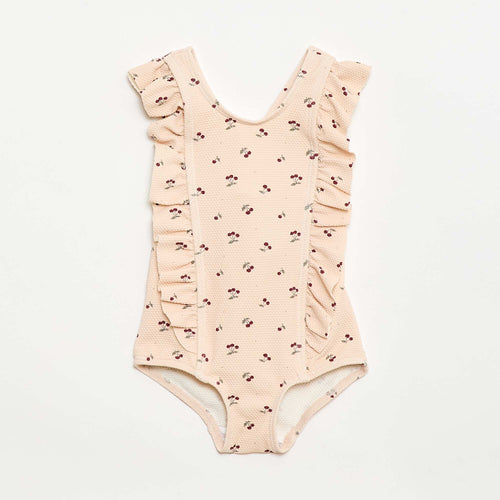 Maillot de bain à motif et volants