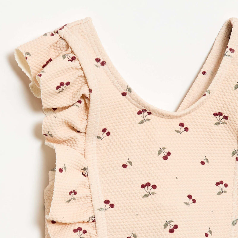 Maillot de bain à motif et volants