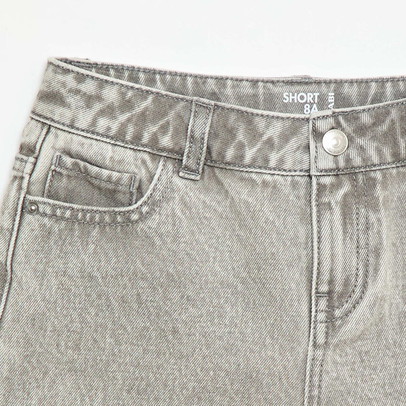 Short en denim taille haute