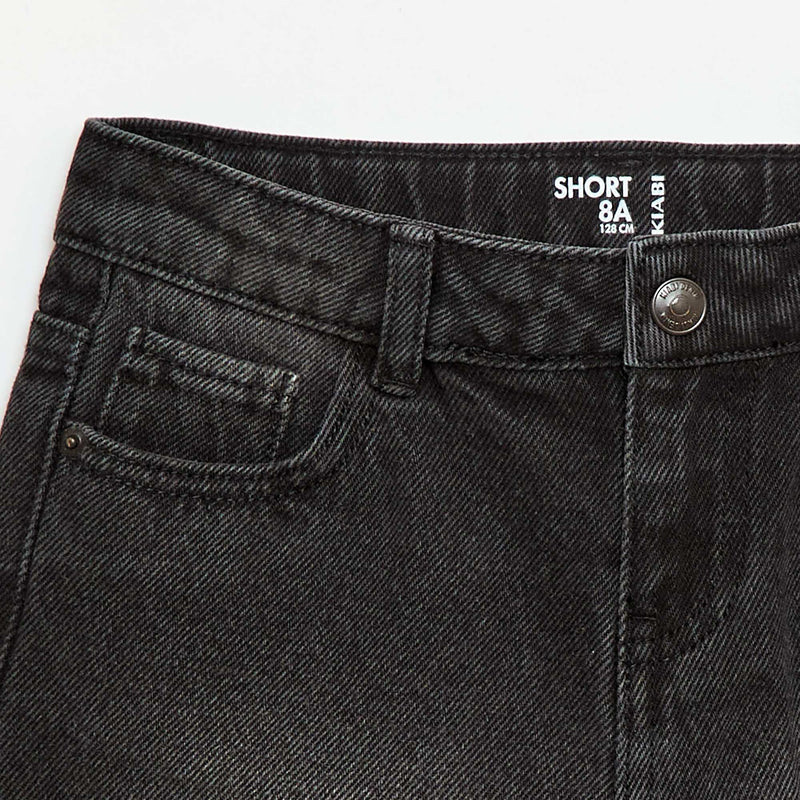 Short en denim taille haute