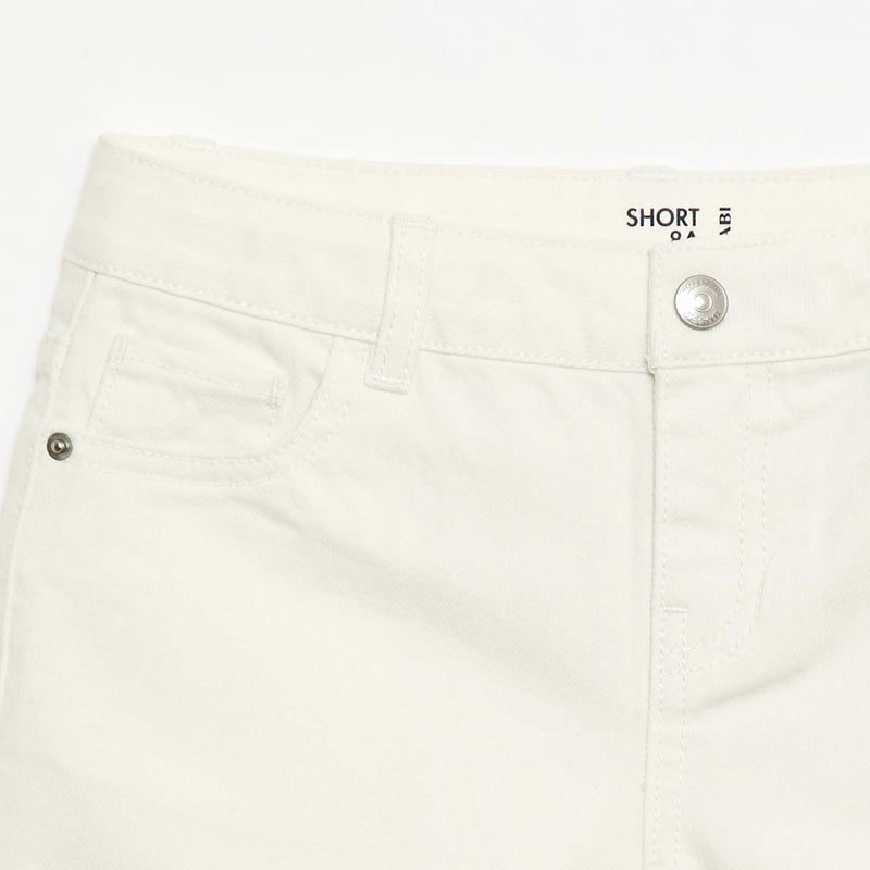 Short en denim taille haute