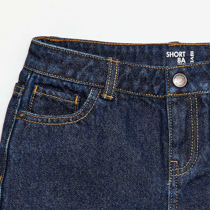 Short en denim taille haute