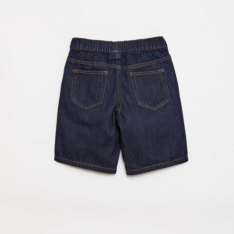 Short en jean élastiqué