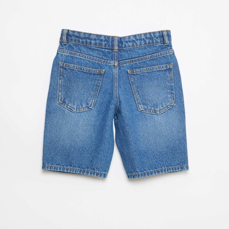 Bermuda denim slim fit stretch en coton