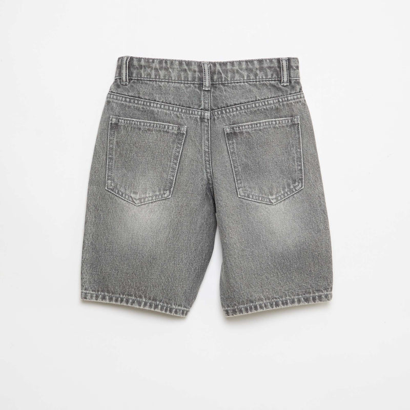Bermuda denim slim fit stretch en coton