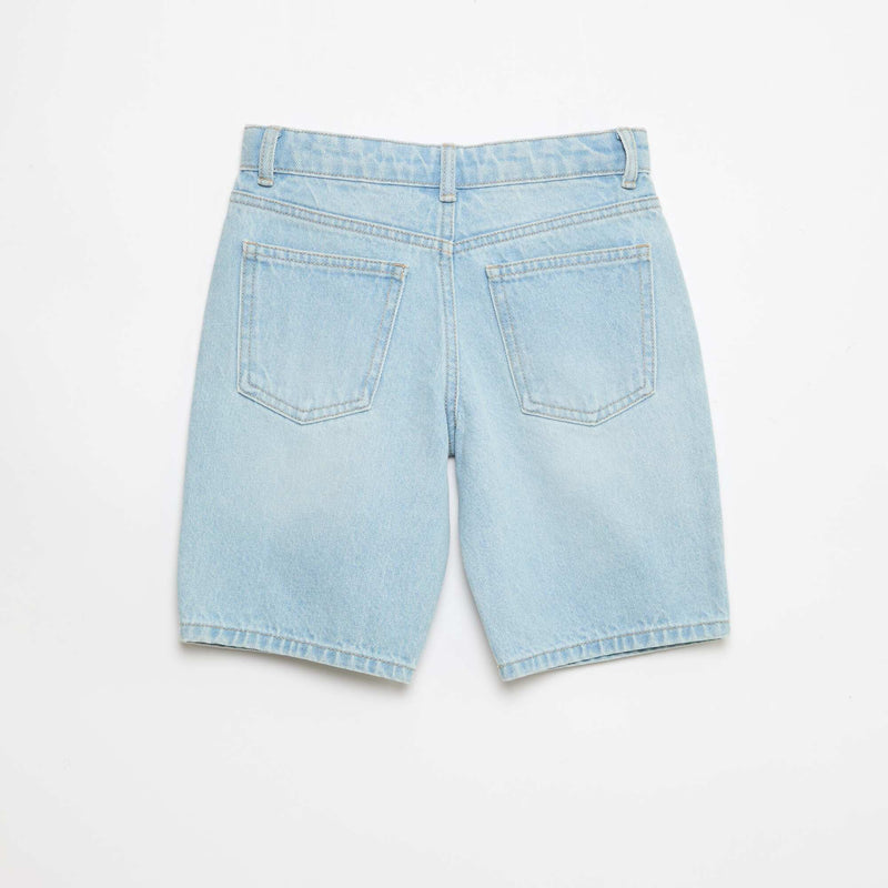 Bermuda denim slim fit stretch en coton