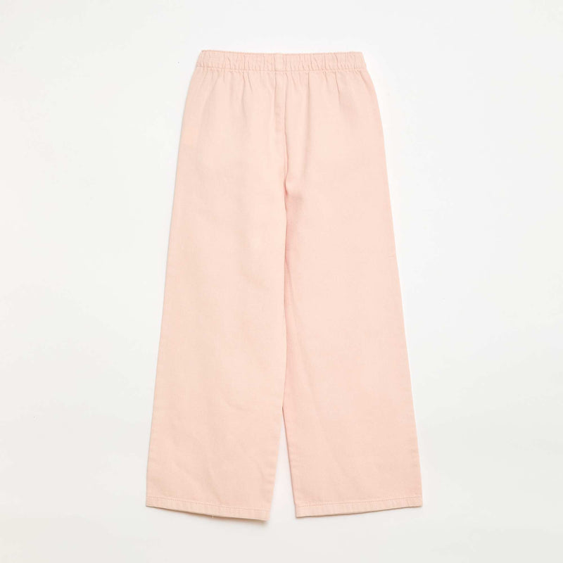 Pantalon en twill avec cordons de serrage