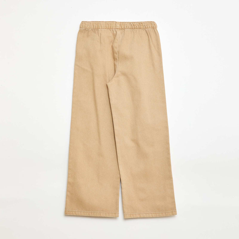 Pantalon en twill avec cordons de serrage