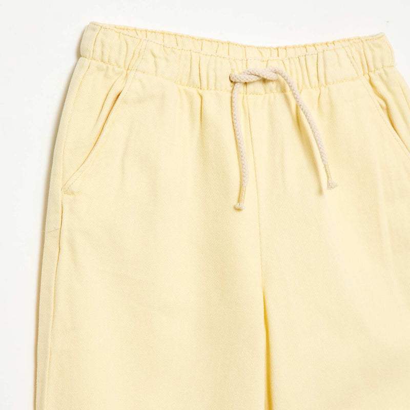 Pantalon en twill avec cordons de serrage
