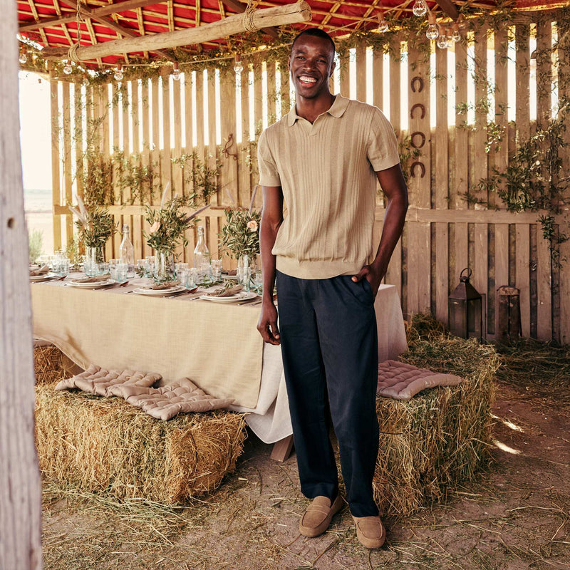 Pantalon avec ceinture élastiquée