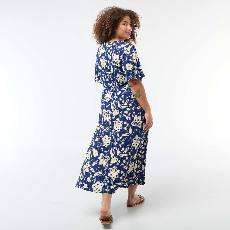 Robe longue coupe portefeuille