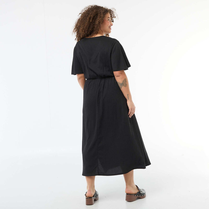 Robe longue coupe portefeuille