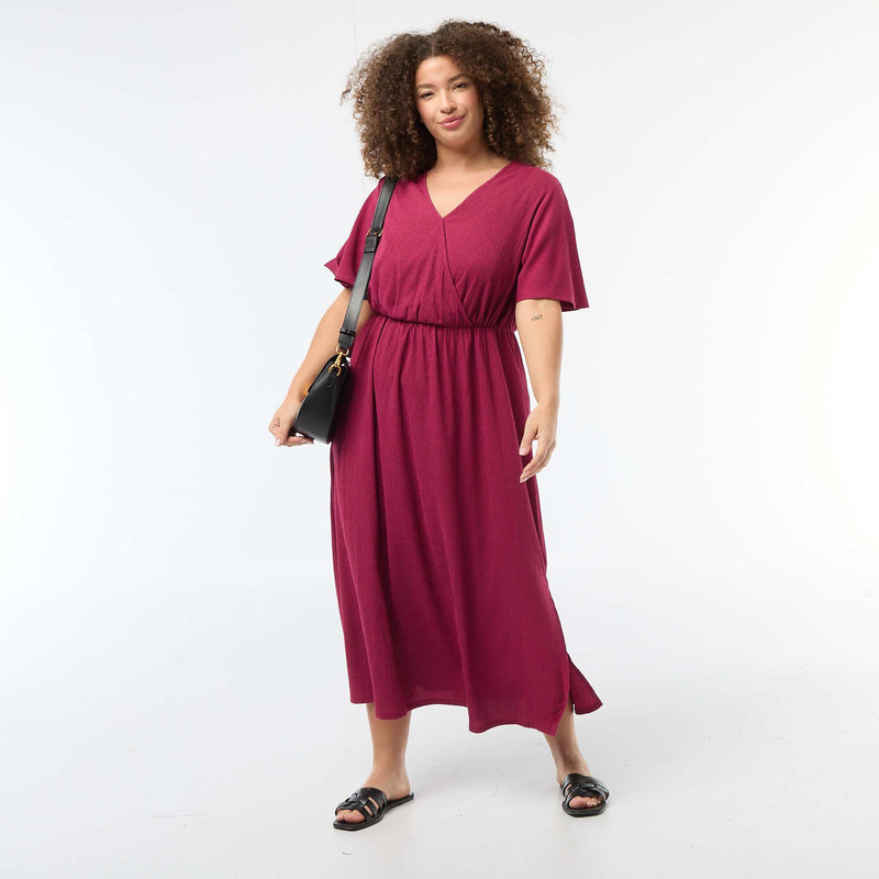 Robe longue coupe portefeuille