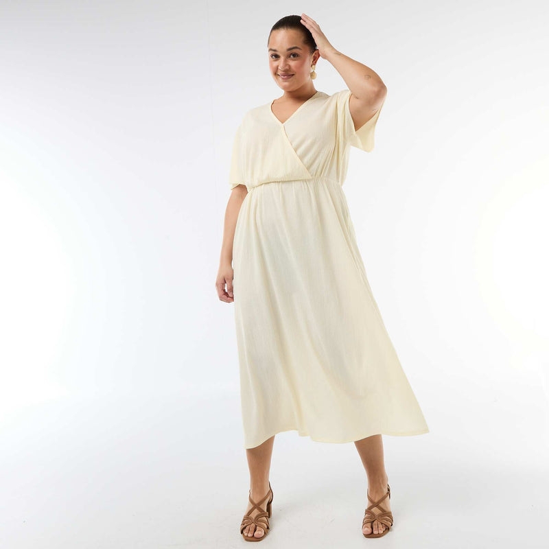 Robe longue coupe portefeuille