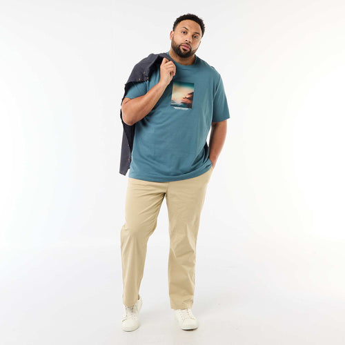 Pantalon chino en twill avec cordons de serrage