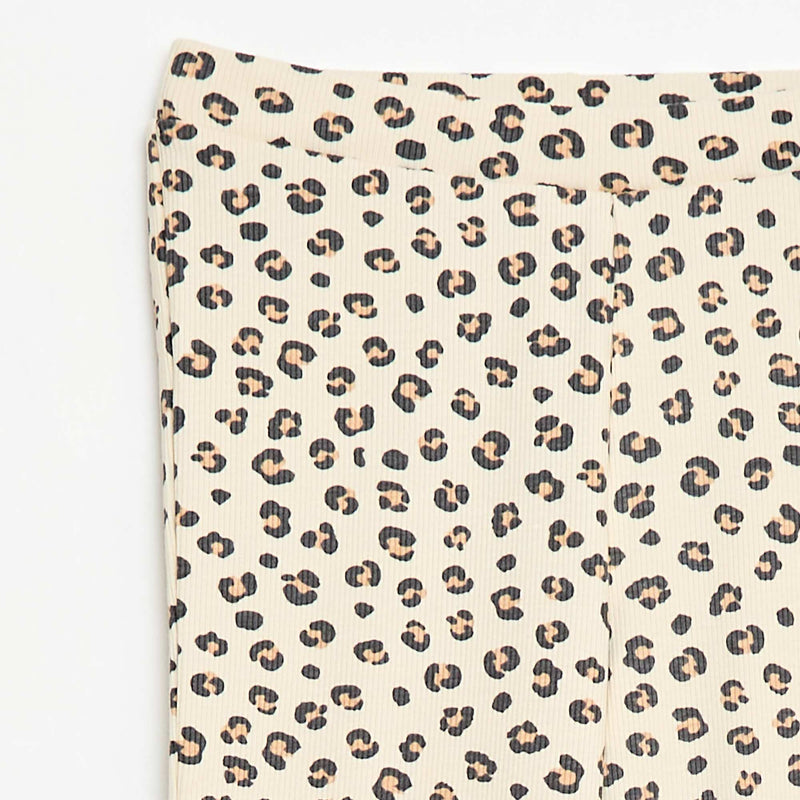 Legging côtelé à motif