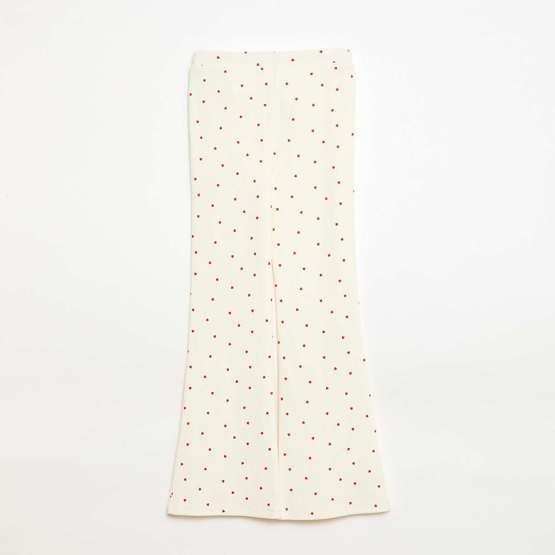 Legging côtelé à motif